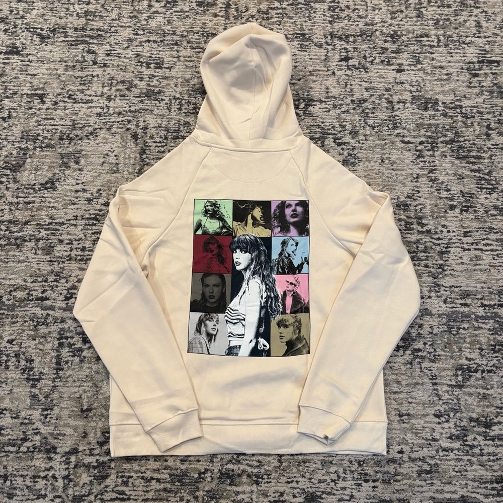 Taylor Swift The Eras Tour Exclusive Hoodie Beige Cream Unisex Medium New Rare